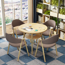 Light luxury simple negotiation table and chair combination modern rest area sales office reception home balcony small round table and chair