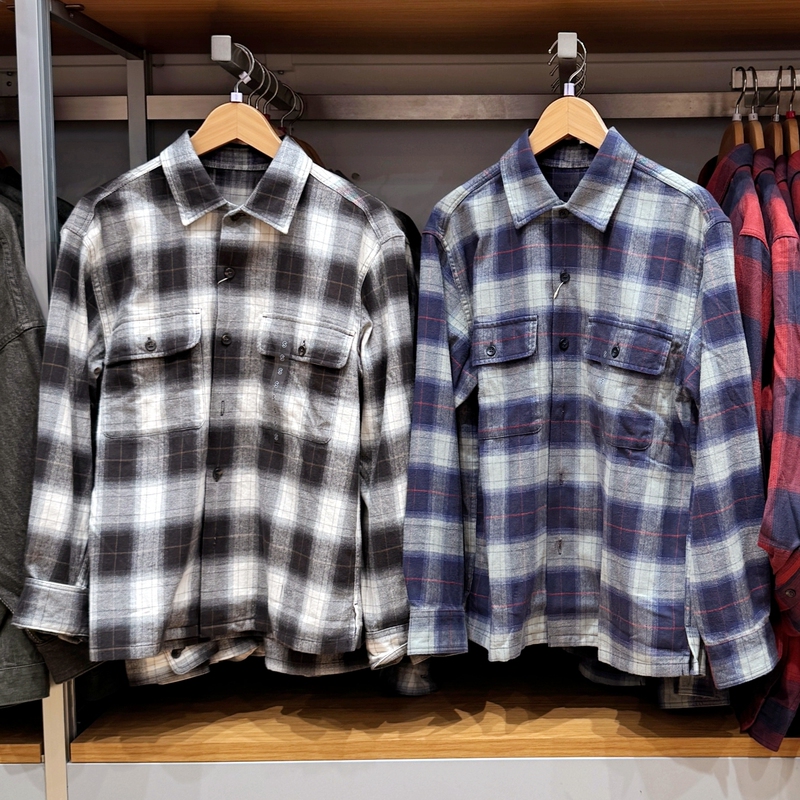 Flannel Double-Pocket Plaid Shirt Long-Sleeved Unisex Shirt Air-Conditioning Shirt 488795/486615/488794 Flannel Double-Pocket Plaid Shirt Long-Sleeved Unisex Shirt Air-Conditioning Shirt 488795/486615/488794