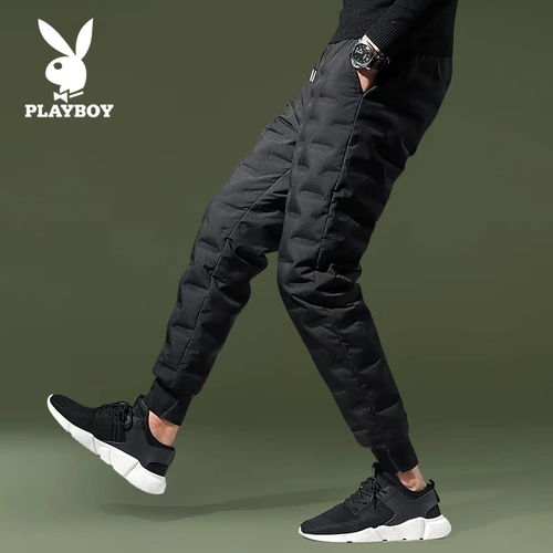 Playboy, зимние удерживающие тепло бархатные штаны с пухом, увеличенная толщина, утиный пух