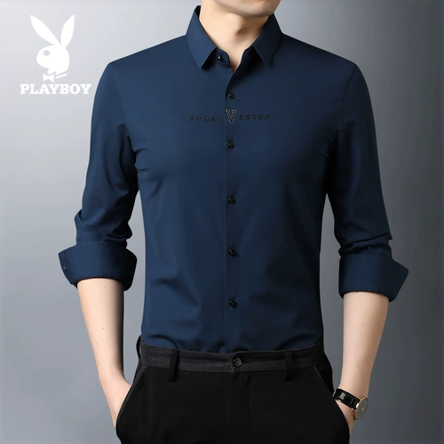 Playboy, черная рубашка для отдыха, осенняя, в корейском стиле