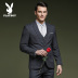 Playboy phù hợp với nam phù hợp với kinh doanh Slim chuyên nghiệp ăn mặc giản dị chú rể chú rể phù hợp với đám cưới ba mảnh vest nam hàn quốc Suit phù hợp