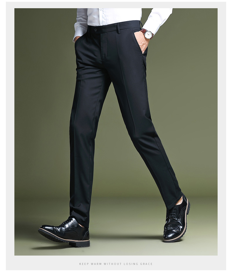 Playboy suit quần nam tự tu mới quần nam kinh doanh căng quần giản dị nam mùa thu quần thẳng nam quần tây công sở