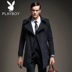 Playboy áo gió nam dài phần mùa thu và mùa đông kinh doanh Slim nam giản dị dày áo khoác gió đẹp trai áo gió đôi Áo gió