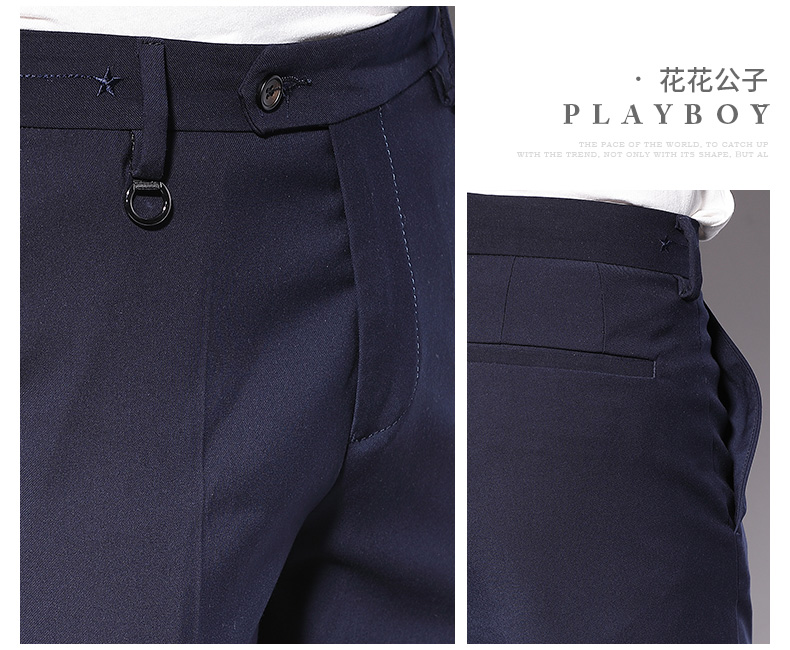 Playboy quần âu nam mùa thu chín quần nam chân mỏng mới quần nam màu rắn 9 điểm quần quần legging nam