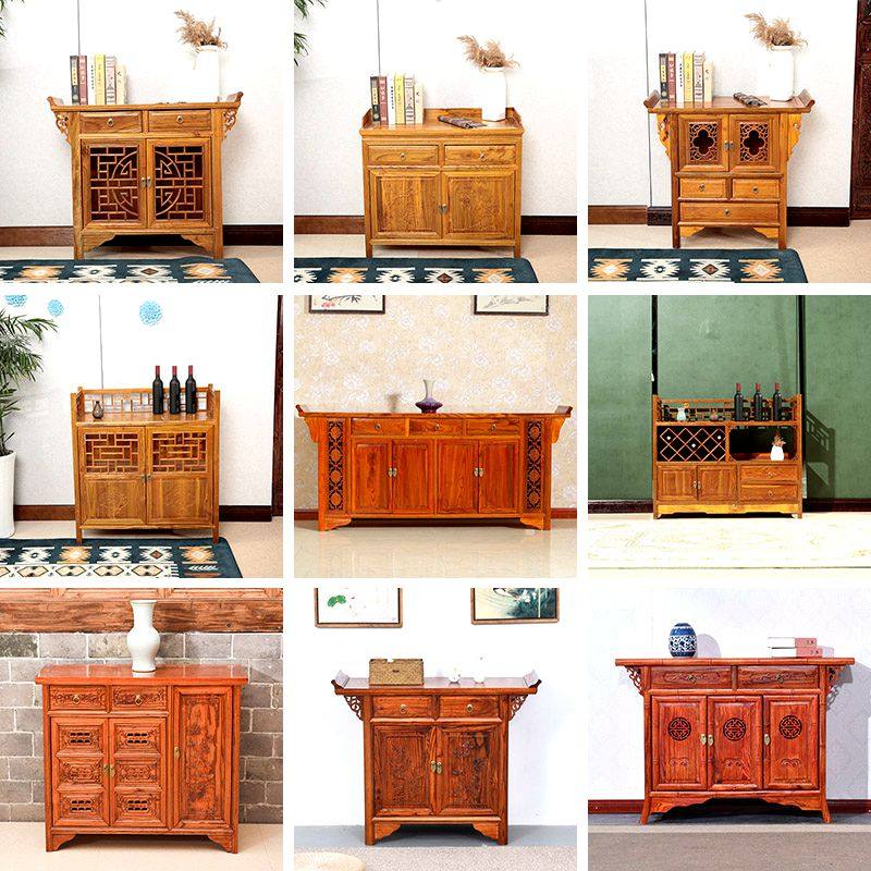 Chinese solid wood flowers red yellow pear colored chicken wings wood South New Chinese style shoe cabinet imitation of ancient Xuanguan Ming and Qing Classical furniture