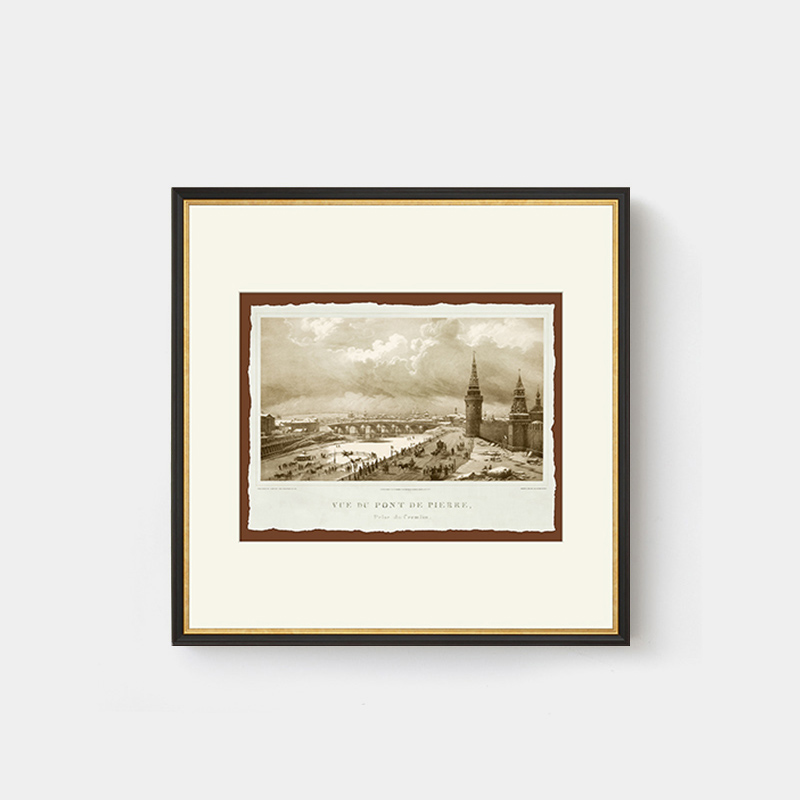 American architectural decorative painting wall hanging painting creative personality living room porch retro nostalgic hall background wall mural