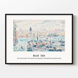 Настенный синий декор для кровати, в американском стиле