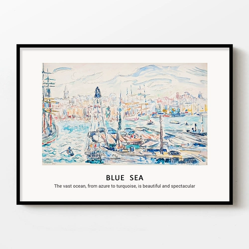 Настенный синий декор для кровати, в американском стиле