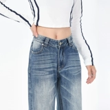 Утепленные штаны, ретро мегафон, джинсы, в американском стиле, новая коллекция