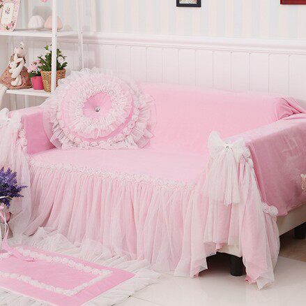 Sofa towel full cover full cover double triple combination sofa pad crystal fluff lace sofa set full pack