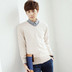 Áo len cashmere mùa thu và mùa đông nam áo len cổ chữ V rộng rãi rộng cổ tròn len dày đan áo thun nam hàng hiệu Áo len