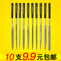 Shjin file knife set small file steel file metal tool grinding shape file flat file triangle file semi-round file flat file