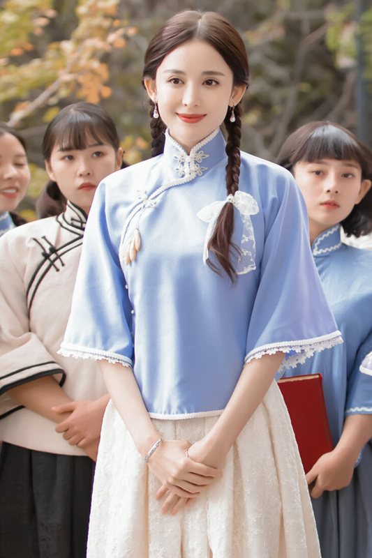 Youth Clothing in the Style of the Republic of China, Women's Clothing from the May Fourth Period, Republic of China Student Uniforms, Vintage Speech and Recitation Class Uniforms, Choir Performance Costumes Youth Clothing in the Style of the Republic of China, Women's Clothing from the May Fourth Period, Republic of China Student Uniforms, Vintage Speech and Recitation Class Uniforms, Choir Performance Costumes
