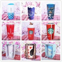 Starbucks Cup Cherry Blossom Cup Christmas Crown Mermaid Anniversary Alice pj Cat Double mug