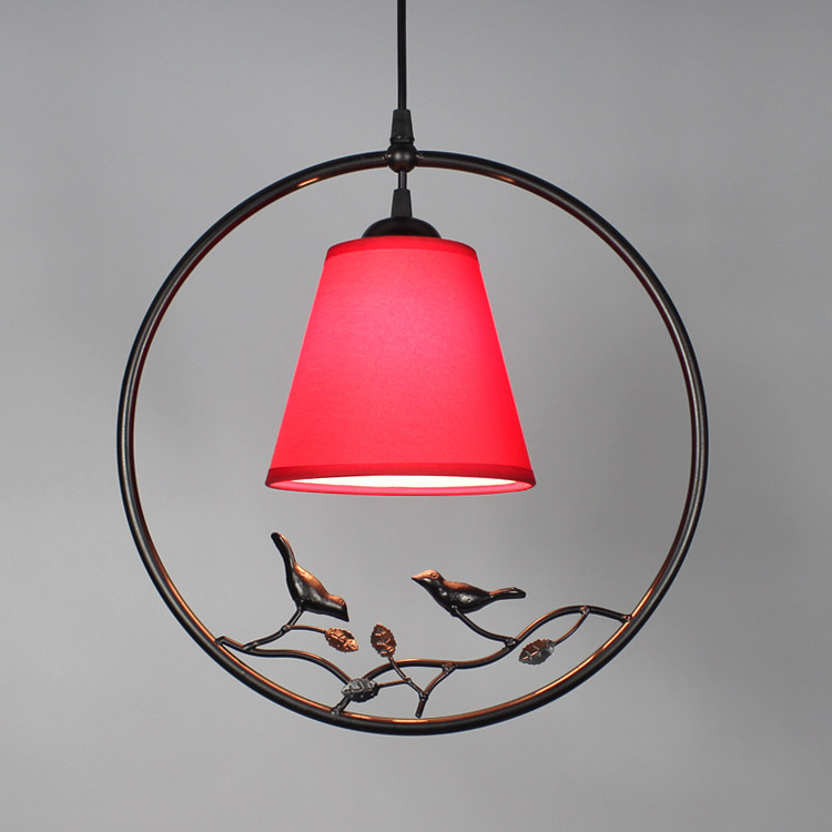 Chandelia Small Bird Branches Single Head Triple Head Dining Hall Chandelia Iron Art Modern Eurostyle Big Red Wedding Individuality Creativity