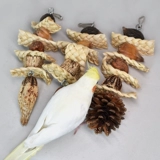 Xuanfeng Monk Попугай-Игрушка для откусывания Чистые натуральные сухофрукты Кость каракатицы Кукурузная шелуха Веревка Зеленая безопасная и здоровая игрушка для шлифования рта