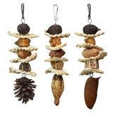 Xuanfeng Monk Попугай-Игрушка для откусывания Чистые натуральные сухофрукты Кость каракатицы Кукурузная шелуха Веревка Зеленая безопасная и здоровая игрушка для шлифования рта