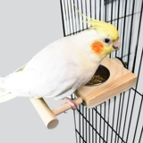 Попугай из нержавеющей стали птичья пищевая чашка попугая птичья пищевая коробка с коробкой для кормления на полке