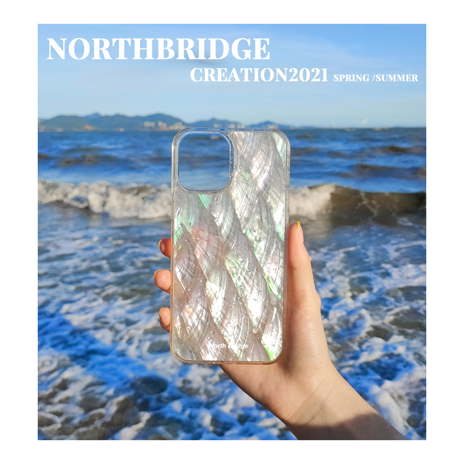 Advanced moving mermaid Ji is suitable for Apple iPhone13promax12 pearl 11 shell pattern mobile phone protective shell ins