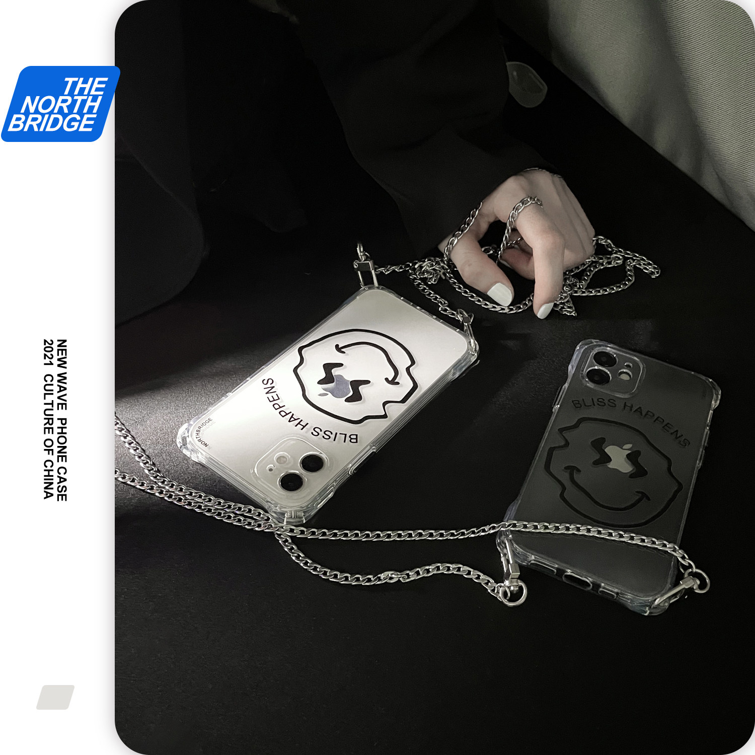 NBC Original Smile Face Hanging Rope for Phone 13 promax Apple 12 Mobile Case 11 Small XS XR New