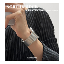 NorthBridge suitable for Apple Watch metal stainless steel butterfly buckle 123456seiWatch strap