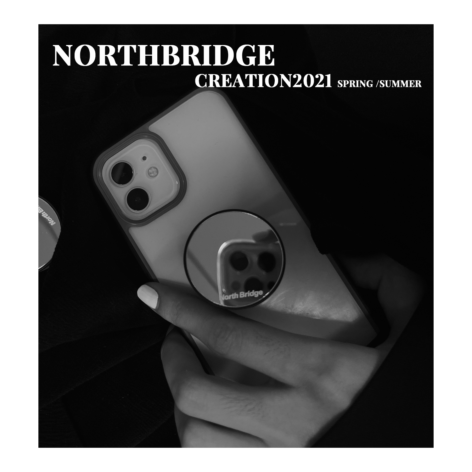 NBC Original Mirror Airbag Bracket Personality Cell Phone Retractable Air Bag Portable Anti-Fall Matching Brief phone protective shell