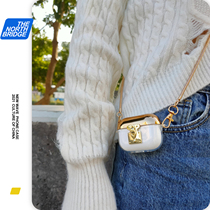 Original design sweet and cool girl AirPods1 2 Pro protective sleeve suitable for apple headphone skew satchel bag soft shell