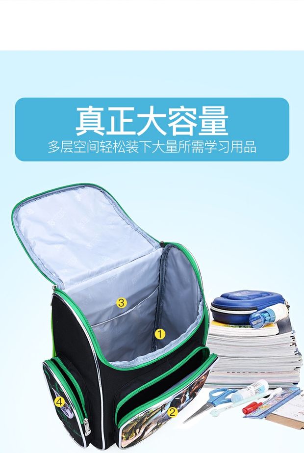 Nga rập khuôn không gian khủng long túi học sinh mẫu giáo 1234 lớp cậu bé túi hoạt hình - Túi bé / Ba lô / Hành lý túi xách của trẻ em