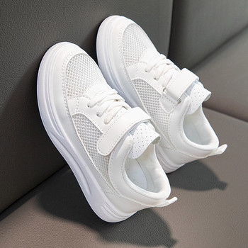 Summer children's white shoes breathable mesh surface casual mesh shoes boys and girls kindergarten students pure white sports shoes