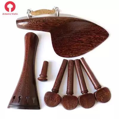 Indian imported violin cheek tamarind wood string button French string pull plate tail button violin accessories full set
