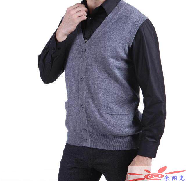 Débardeur homme Woolen gilet en cachemire - Ref 1585577 Image 11