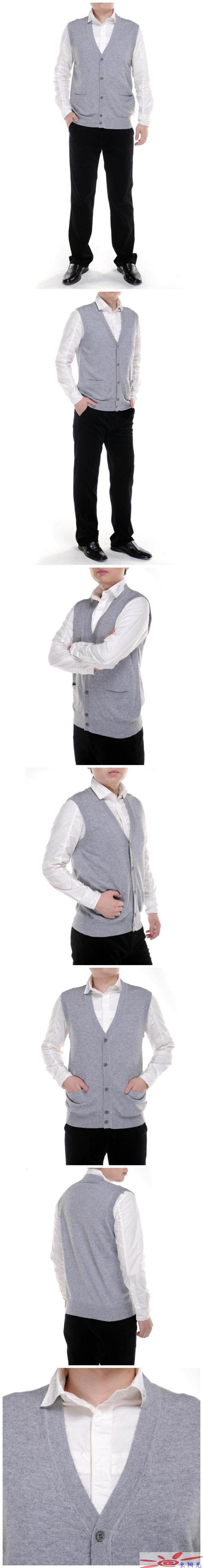 Débardeur homme Woolen gilet en cachemire - Ref 1585577 Image 9