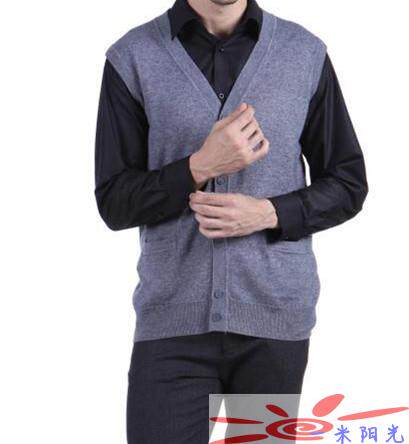 Débardeur homme Woolen gilet en cachemire - Ref 1585577 Image 12