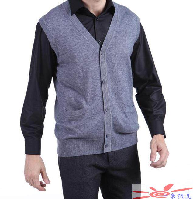 Débardeur homme Woolen gilet en cachemire - Ref 1585577 Image 10