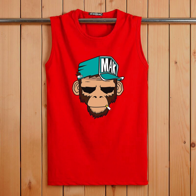 Áo vest nam đặc biệt hàng ngày không tay áo thun cotton rộng rãi - Áo vest cotton ao ghi le