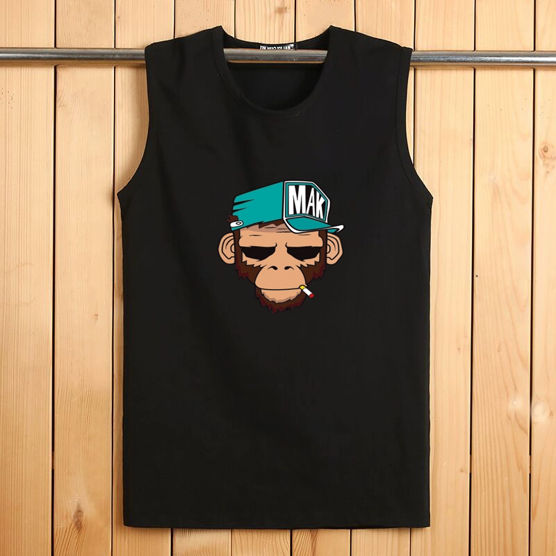 Đặc biệt hàng ngày áo vest không tay nam thể thao rộng thể thao cotton kích thước lớn không tay áo thun xu hướng áo vest vai - Áo vest cotton áo ấm nam mùa đông