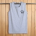 Mùa hè mới cotton thể thao vest nam in lỏng giản dị tay áo ngắn tay áo thun thủy triều thương hiệu vest nam dưới đáy áo khoác vest nam mỏng Áo vest cotton