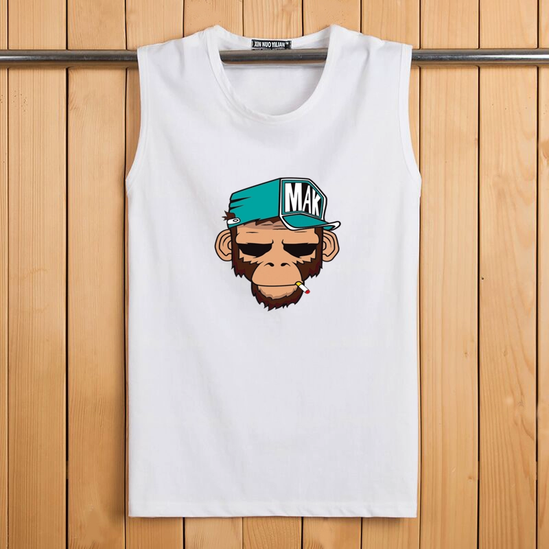 Đặc biệt hàng ngày áo vest không tay nam thể thao rộng thể thao cotton kích thước lớn không tay áo thun xu hướng áo vest vai - Áo vest cotton áo ấm nam mùa đông