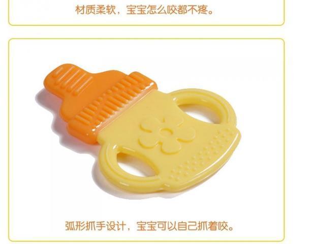 Bé teether mol nhai đồ chơi bé Manhattan tay bắt bóng rầm rầm không độc silicon mềm 3-12 tháng - Gutta-percha / Toothbrsuh / Kem đánh răng túi nhai ăn dặm của nhật