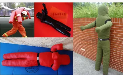 Ruaisen Fire Training Dummy High grade PU Fire Drill Green canvas Wrestling Vent Leather Man
