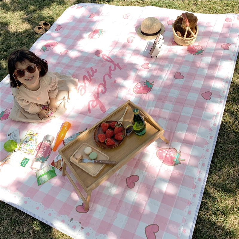 ins Picnic mat waterproof moisture-proof mat outdoor spring pad portable plus thickened 5-8 people foldable cookout mat