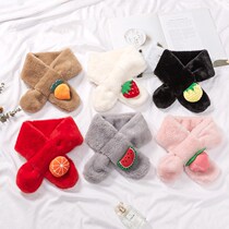 Net red explosion autumn and winter new warm scarf imitation rabbit plush neck sleeve adjustable