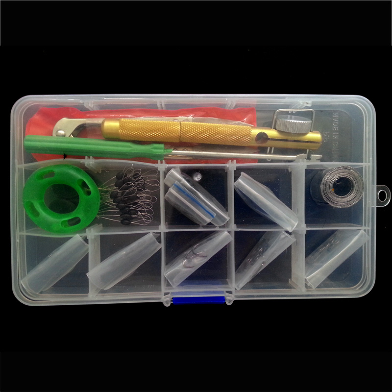 Bench Fishing Hand Rod Accessories Box New Hand Suit Space Bean Eight Words Ring Lead Leather Base Lead Leather Roll Fish Crook Hook Line Group Accessories