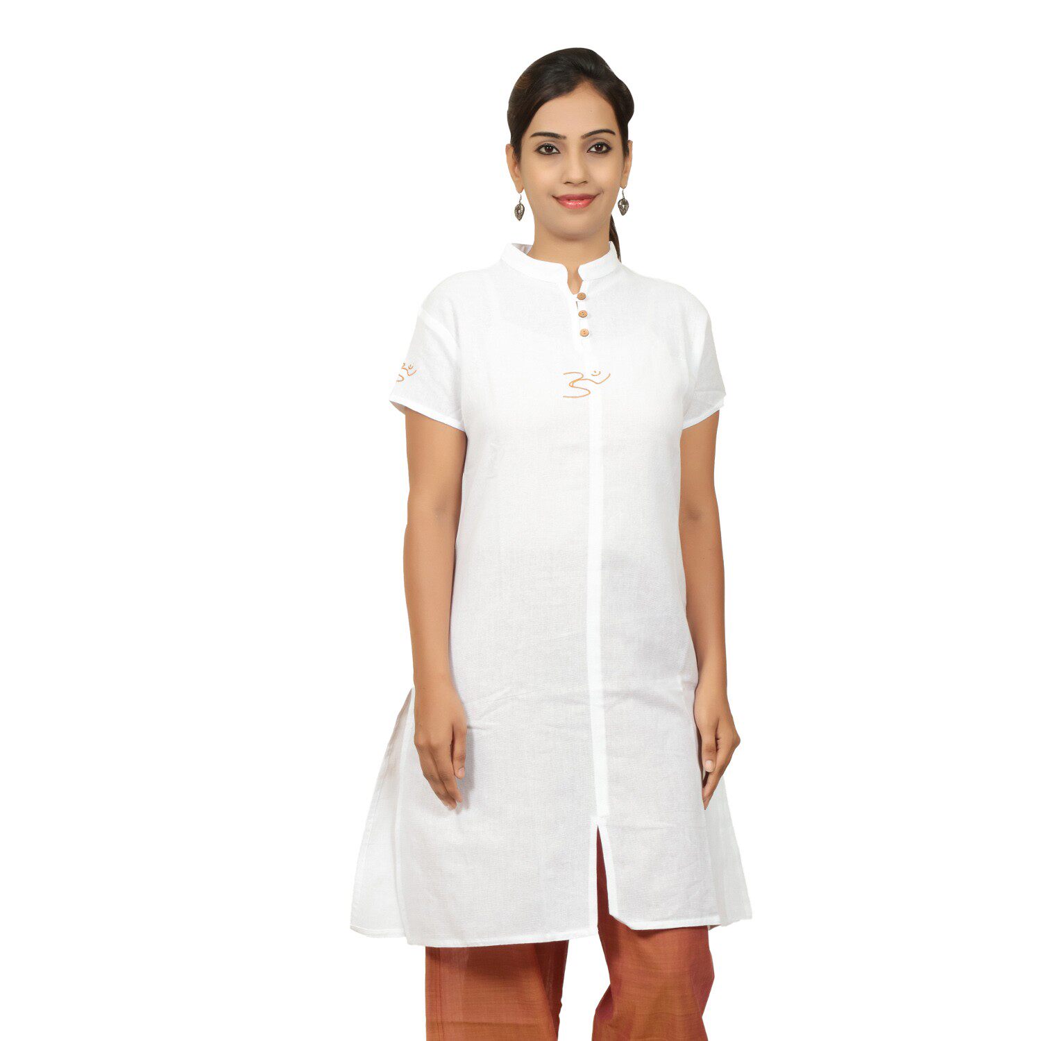 Indian ISHA organic pure cotton yoga suit (female short sleeve)