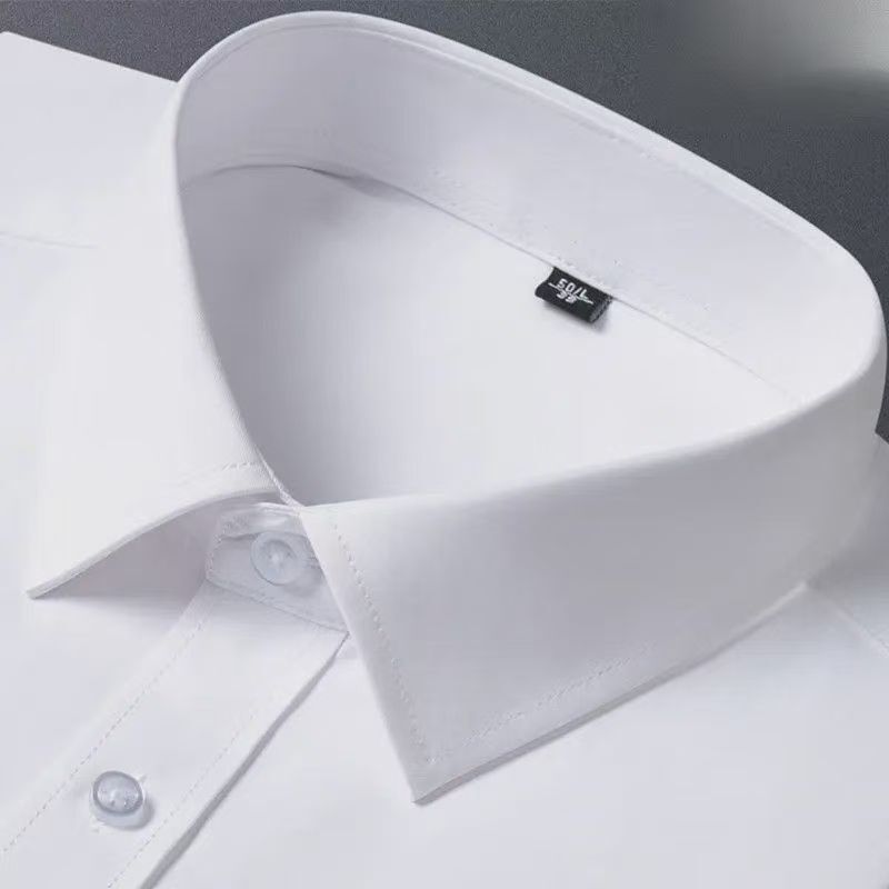 Men's Business Shirts, Long-Sleeved, Autumn White Shirts, Men's No-Iron Loose-Fitting Professional Wear, Large Size Work Clothes, Work Clothes Men's Business Shirts, Long-Sleeved, Autumn White Shirts, Men's No-Iron Loose-Fitting Professional Wear, Large Size Work Clothes, Work Clothes