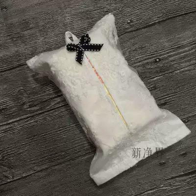 Customized high-grade lace hanging handmade mesh lace fabric extraction toilet paper cover car household tissue bag