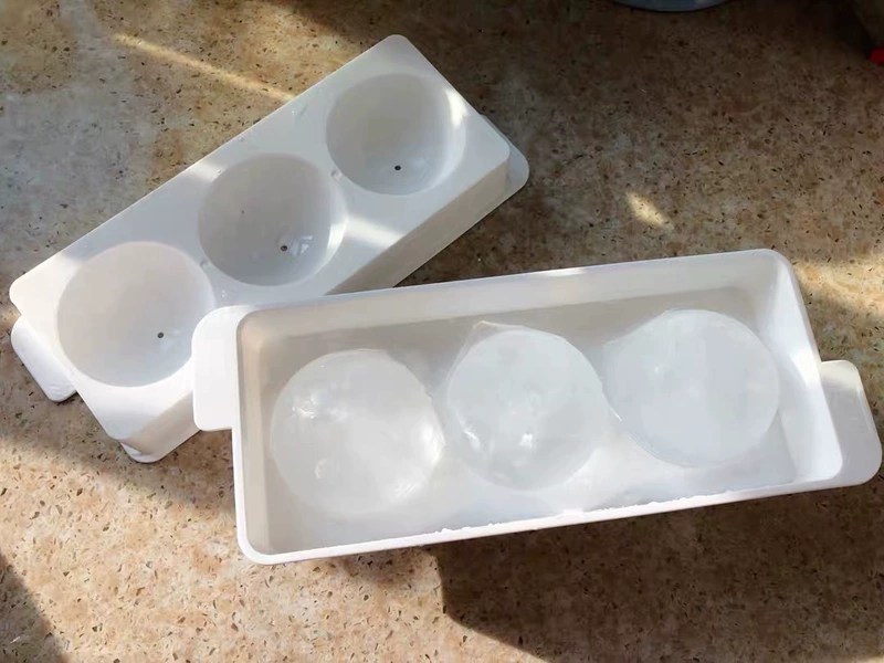 Nhật Bản nhập khẩu khuôn khúc côn cầu băng tròn nước giải khát khay đá hộp đá khúc côn cầu băng nhỏ - Tự làm khuôn nướng