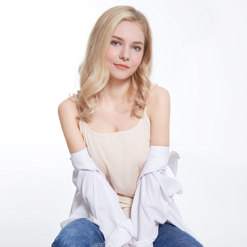 Lady Kassenland Lady Harness inside lap Modale cotton inside wearing sleeveless vest slapped bottom blouses for summer outwear sensation