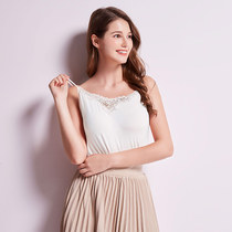 Camisole female sense ins tide solid color Woodale lace short section inside the spring and summer new 2020