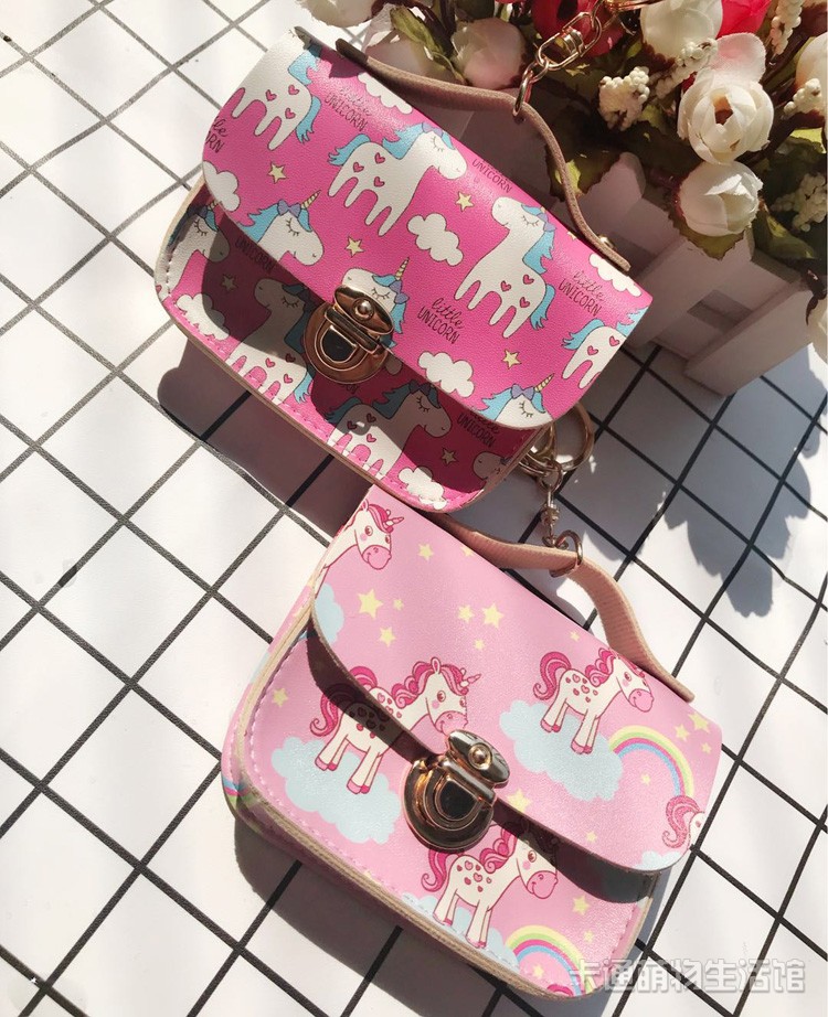 Phim hoạt hình KT Melody Gemini Chó tai lớn Unicorn Mickey Keychain Coin Coin Minnie Minnie Túi nhỏ ví da nữ